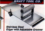 CF602 Kraft Tools - 12in - 1/2in Radius - 3/4in Bit SS Edger w/Adjustable Groover CF602
